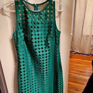 Ralph Lauren Green Circle Geometric Sheath Dress, Size 6